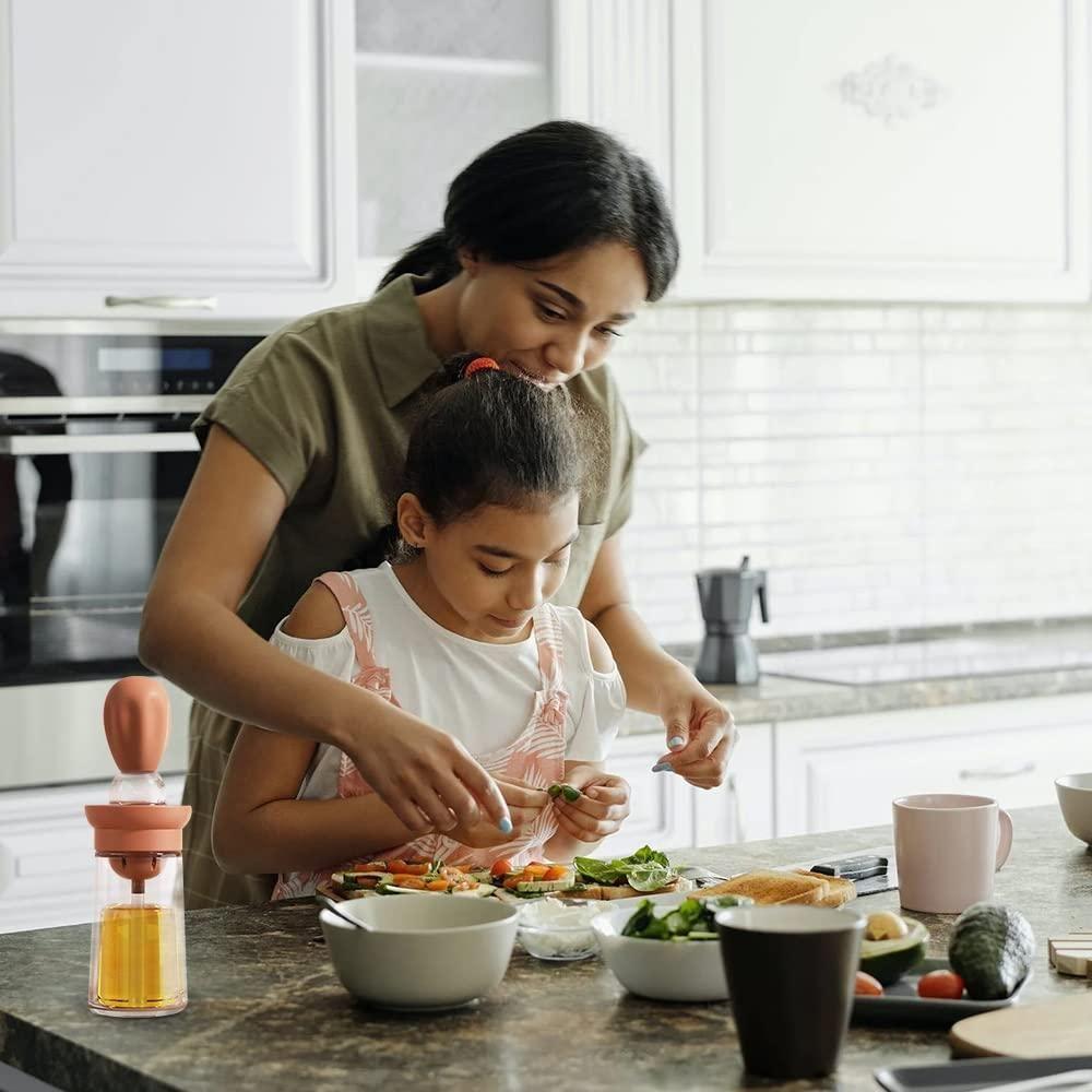 Mess-Free Oil Dispenser for Frying, Baking, and Cooking