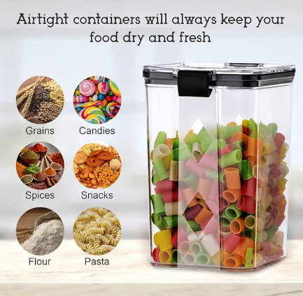 Premium Airtight Wall Jars – Keep Food Fresh, Kitchen Tidy